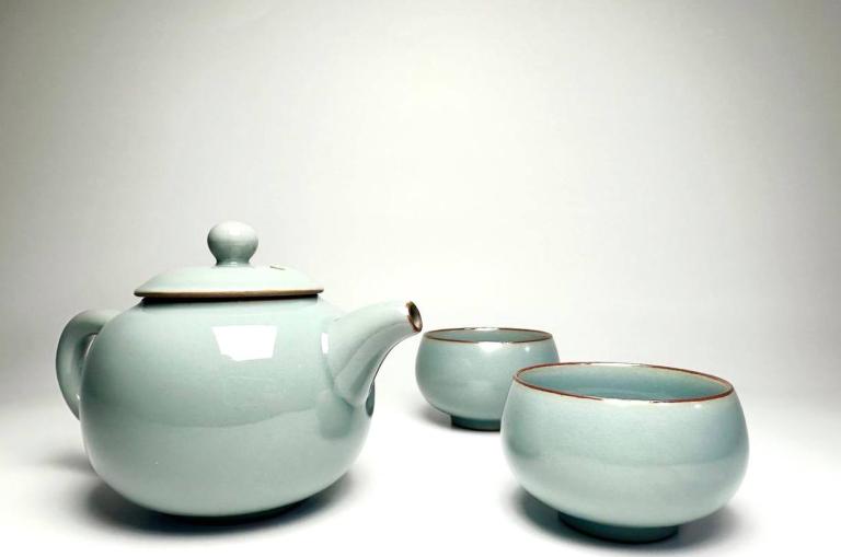 【雅韻青瓷】日式簡約茶具三件組